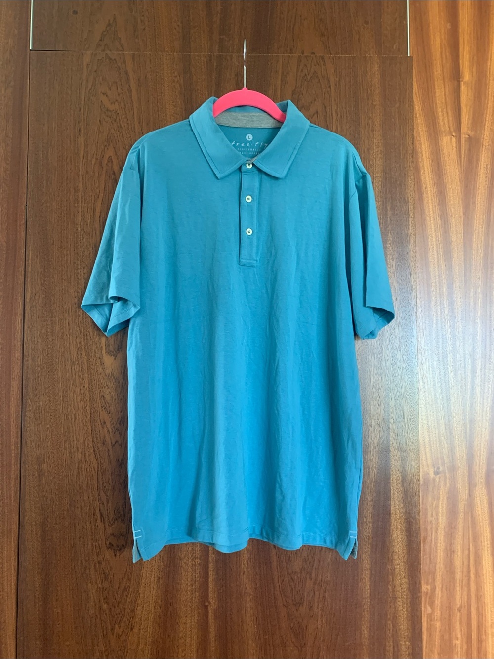 Freefly Men's Teal Short-Sleeve Polo